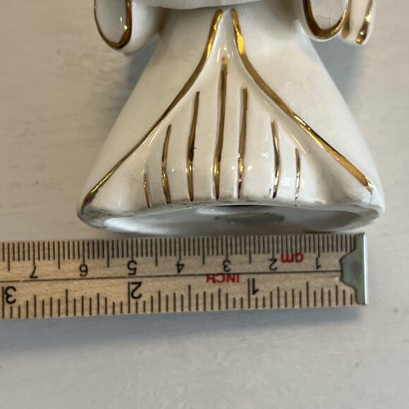 Napco Angel With Dove Bird Present Toy Ceramic Figurine 4” Japan READ - Picture 2 of 16